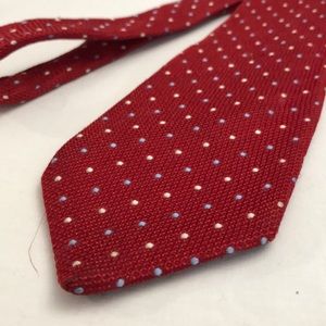 CANALI Red Polka Dot Tie